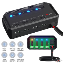 4 Way Fuse and Relay Box Quick Wiring 12V 20A with LED Indicator for Car