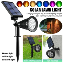 Solar Spot Light LED Outdoor Garden Pathway Lawn Stake Light Landscape Decor