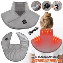 Neck And Shoulder Collar Electric Warming Heating Pad Heat Therapy Wrap 3 Levels
