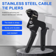Metal Cable Tie Fasten Gun Plier Stainless Steel Crimper Tensioner Cutter Tool