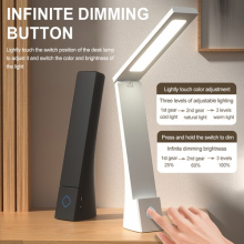 LED Desk Lamp USB Rechargeable Dimmable Study Reading Bedside Table Light UK