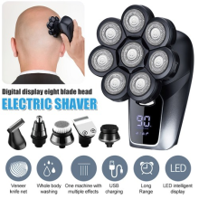 8D Head Electric Shaver Razor Smooth Skull Cordless Men Hair Remover Kits