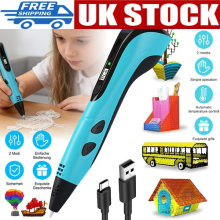 3D Printing Pen Starter Kit Birthday Gift for Kids Doodle Set with 20 Colors PLA