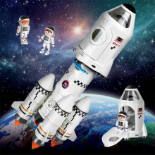 Large Kids Space Playset Toys Set Rocket Ship Toys Astronaut Venture Space Set