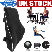 Universal Memory Foam Car Seat Lumbar Support Cushion Driving Back Pillow Kit