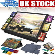 1000Pcs Tilting & Foldable Puzzle Board w/ 6 Drawers Lightweight Puzzle Plateau