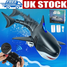 2.4GHz Remote Control Shark Toy RC Sub Boat Racing SUBMARINE Spray Fish Kids Toy