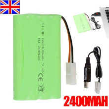 2400mAh 9.6V AA Ni-MH Battery Rechargeable with Plug for RC Car Truck UK