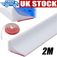 2M Silicone Shower Threshold Water Barrier Bathroom Bath Edging Seal Trim Strip