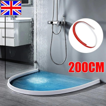 Bathroom Water Stopper Seal Strip Shower Threshold Dry/Wet Separation Barrier UK