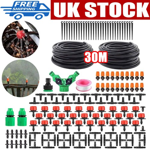 30m Automatic Drip Irrigation System Garden Self Watering Plant Hose Kits