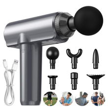 Muscle Massage Gun Handheld Deep Tissue Percussion Massager 30 Speeds w/ 6 Heads