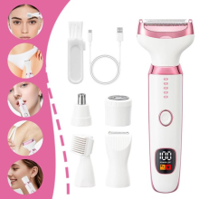 5 in 1 Electric Shaver Lady Shave Cordless Portable Fast Charging for Lady Face