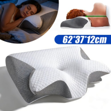 Memory Foam Pillow Cervical Orthopaedic Contour Neck Support With Washable Cover