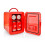 Portable Mini Fridge, 4L/6 Can Capacity, Dual Power, Red 6