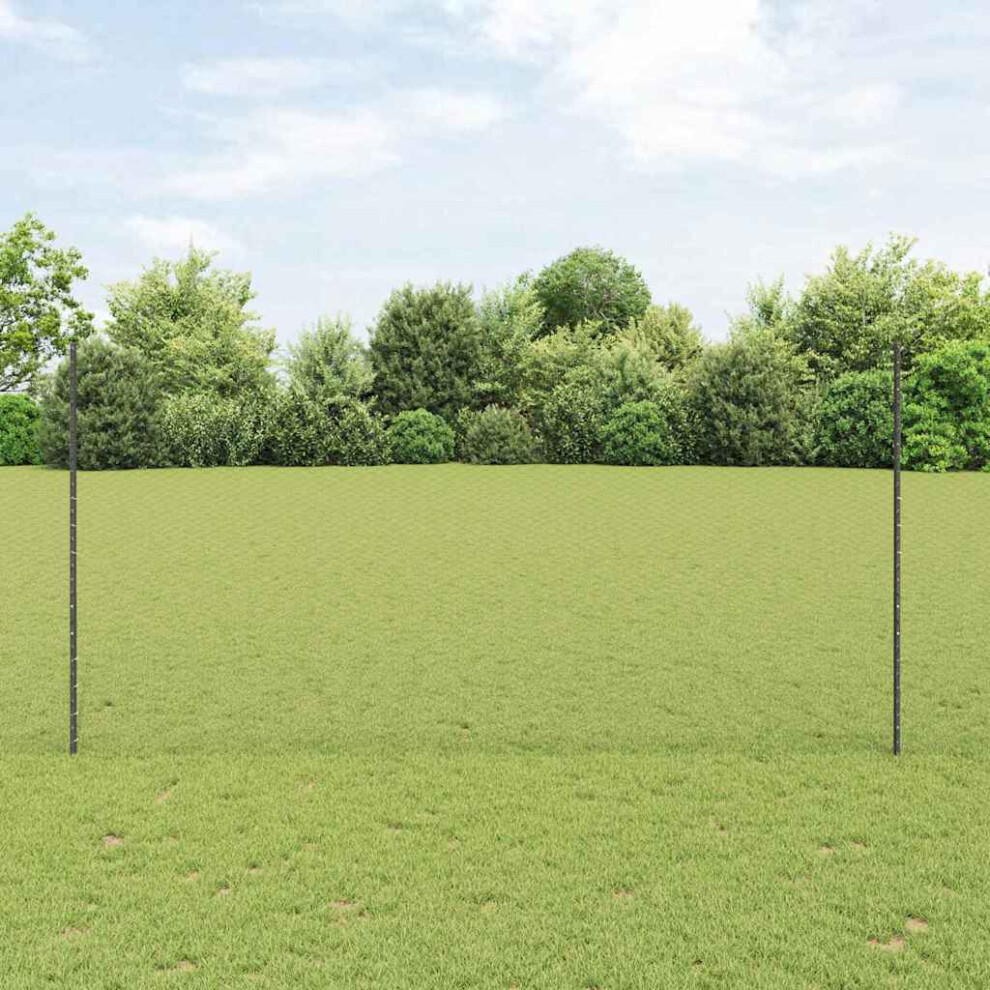Vidaxl Welded Wire Fence 100 X 1.6 M (W X H) Pvc-Coated Steel Grey