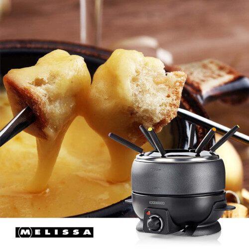 Electric Fondue Set, 2.3L, 6-Person, Adjustable Temp 1