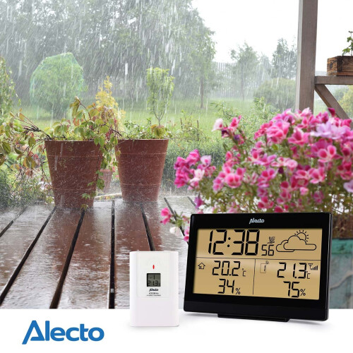 Wireless Weather Station with Large Display, Black 1