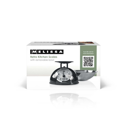 Analog Kitchen Scale, Metal, 5kg Capacity, Black 2