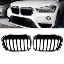 Griglia Anteriore A Doppio Rene con Luce LED per Paraurti per X1 F48 F49 2015-2019 Accessori Esterni per Auto