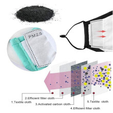 Filtri per Maschere PM2.5 A 5 Strati, Filtri per Maschere In Tessuto Non Tessuto al Carbone Attivo