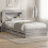 VidaXL vidaXL Bed Frame with Storage Grey Sonoma 90 x 200 cm Engineered Wood 1