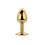 Toosh Gold Metal Butt Plug Small Pink Stone 1