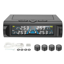 Solar Wireless TPMS Car Tire Tyre Pressure Monitor Monitoring System & 4 Sensors