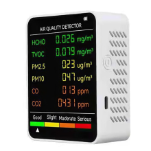 6 in 1 Air Quality Monitor CO2 Meter Carbon Dioxide Level TVOC HCHO Detector