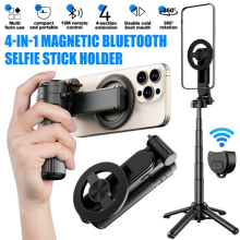 4in1 Magnetic Bluetooth Selfie Stick Holder Handheld Tripod Stand for iPhone