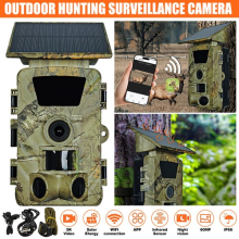 Solar Wildlife Camera 4K 60MP,5200mAh Battery Rechargeable Trail Camera 2026 NEW
