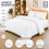 (White, Double) Duvet Cover Set with Fitted Sheet & Pillowcases 1