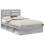 VidaXL vidaXL Bed Frame Grey Sonoma 135 x 190 cm Solid Pine Wood 3