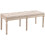 Vintage Bench with Tufted Seat, Turned Legs, Cream White 1