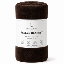 (COFFEE, DOUBLE) Moonlight Fleece Blanket Luxury Faux Fur Fleece Throw Blanket | Soft Plush for Bed & Sofa