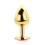 Toosh Gold Metal Butt Plug Large Red Stone 1