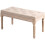 Vintage Bench with Button Tufting, Turned Legs, Cream 2