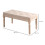 Vintage Bench with Button Tufting, Turned Legs, Cream 5