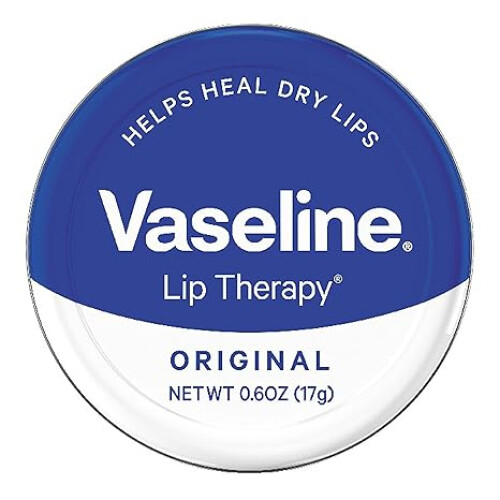 Vaseline Vaseline Lip Therapy Lip Balm Tin, Original, 0.6 oz, Rose
