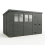 14x10 Pent Composite Shed Tanalised (Single Door, With Windows) 2