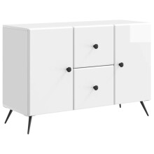 vidaXL Sideboard High Gloss White 89 x 34.5 x 60 cm Engineered Wood