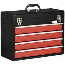 Coffret à outils DURHAND à 4 tiroirs, boîte en acier verrouillable