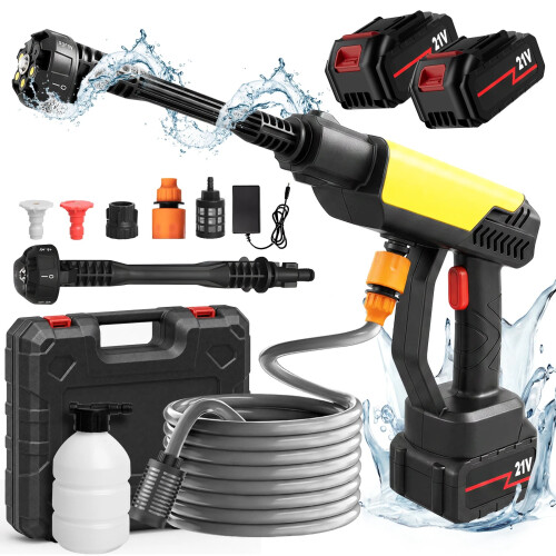 2 Battery Cordless High Pressure Washer Gun