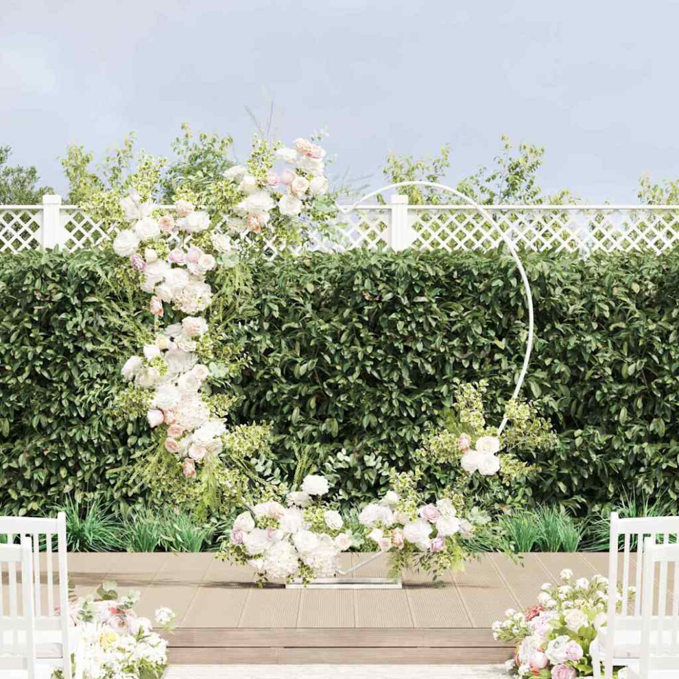 Vidaxl Wedding Arch White 195 X 35 X 211 Cm Steel