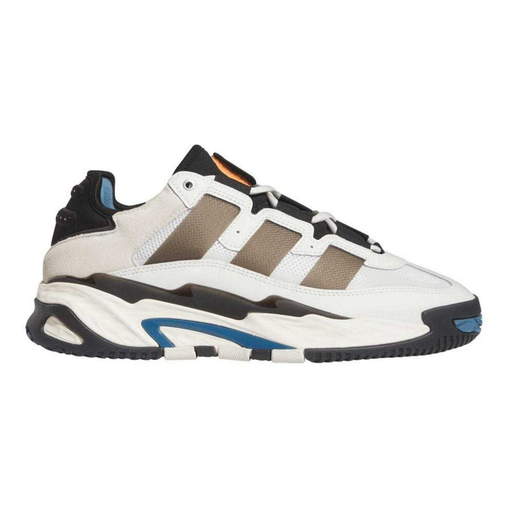 Adidas (10.5 Uk, White) Mens Originals Niteball Leather Trainers
