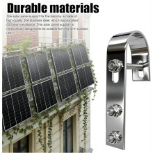Balcony Power Plant Mounting Hooks,4 Pc Stainless Steel,Suitable for PV Modules Balconies,Balcony Railings,Flat Roofs