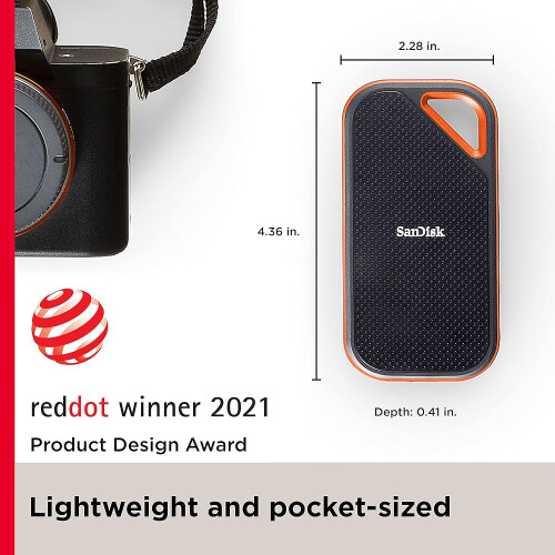 SanDisk SanDisk Extreme Pro Portable SSD E81 2TB USB 3.2 Gen 2x2 20Gbps Type-C SDSSDE81-2T00-G25 2