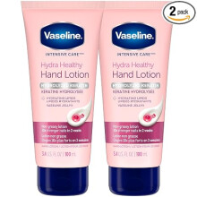 Vaseline Hand Cream 2-Pack - Healthy Hands Stronger Nails with Keratin, 10X Stronger Nails in 2 Weeks, 3.4 Oz Ea