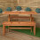 Samuel Alexander Outdoor 4 Person Rectangular Wooden Garden Dining Table with 2 Benches 2