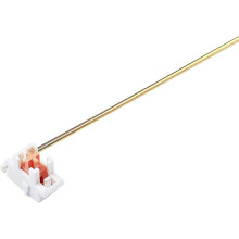 Gold Plated Plate Mounted Stabilizer for Custom Mechanical Keyboard 2U 6.25U (2+14, White )